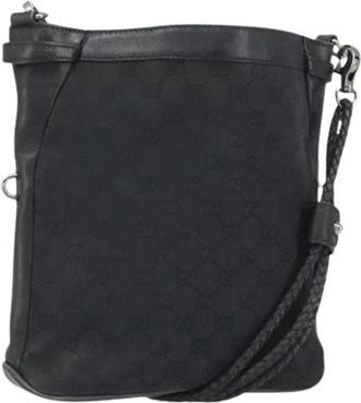 Gucci Pre-owned Vintage Canvas Cross Body Bag - Dames - Vintage Schoudertas - Zwart - ONE Size - Vintage