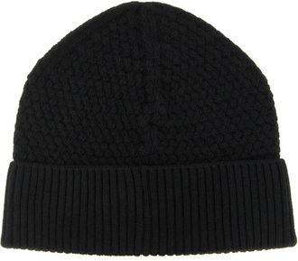 Moncler Basket Stitch Wool-Cashmere Beanie - Black