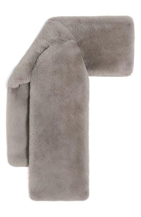 Apparis Kai Pluche Faux Fur Pull-Through Scarf in Granite at Nordstrom