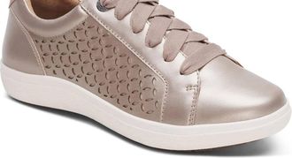 Aetrex Womens Courtney Cutout Sneaker In Gold