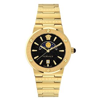 Versace Greca Logo Moonphase Womens Gold Watch VE7G00323 Stainless Steel (archived) - One Size