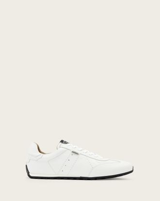 AllSaints Leather Liam Low Top Trainers, Size: UK 10/US 11/EU 44