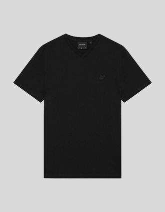 Lyle & Scott Lyle And Scott Mens Superfine Cotton V-Neck T-Shirt - Black - Size: 34