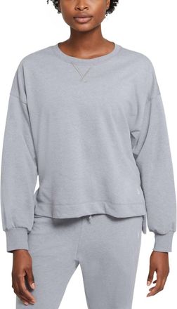 Nike Activewear Yoga French Terry Sweatshirt In Gray