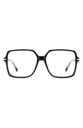 Victoria Beckham 57mm Square Optical Glasses in Black at Nordstrom