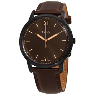 Fossil The Minimalist 3H Quartz Brown Dial Mens Watch FS5551