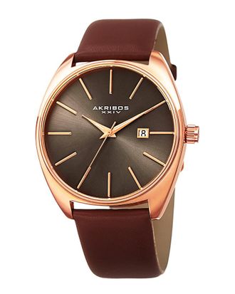 Akribos XXIV Akribos Xxiv Mens Leather Watch
