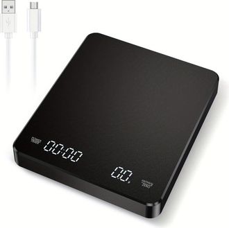 OEM Balanza Digital Para Caf&eacute;, 3 Kg/0,1 G, Con Temporizador, Recargable, Compatible Con M&aacute;quinas De Espresso Y Cafeteras De Goteo, Unidades De Medida Sele