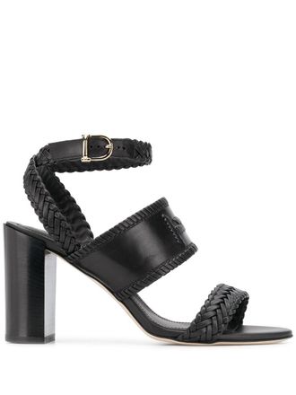 Tod's Sandalen met geweven bandje - Zwart