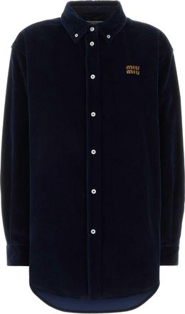 Miu Miu Dark Blue Corduroy Shirt