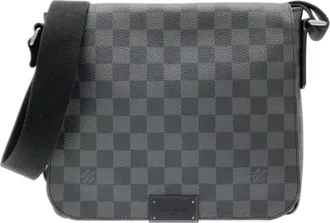 Louis Vuitton Graphite Coated Canvas Shoulder Bag (Pre-Owned)