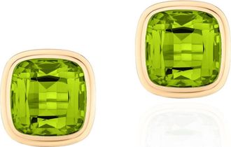 Goshwara Manhattan Cushion Cut Stud Earrings in Bright Green at Nordstrom
