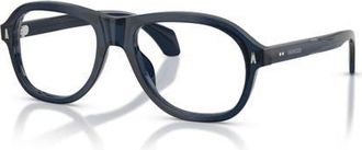 Moncler 55mm Rectangle optical glasses in Blue at Nordstrom
