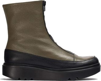 Wonders Livia Platte Leren Enkellaars - Dames - Enkellaarsjes - Groen - 35 EU - Schoenen