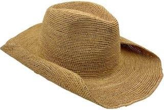 MARCUS ADLER Packable Raffia Straw Cowboy Hat in Natural at Nordstrom Rack