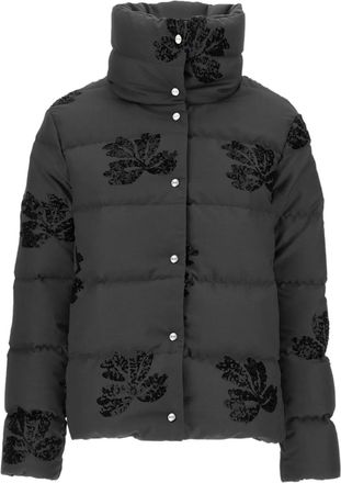 Herno floral-print puffer jacket - Black