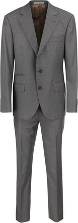 Brunello Cucinelli Medium Grey Wool Tailored Blazer, Brand Size 50 (US Size 40)