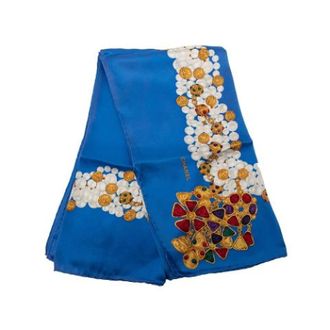 Chanel Pre-owned Scarves, female, Blue, Size: ONE SIZE Pre-owned Pearls and Gripoix Scarf