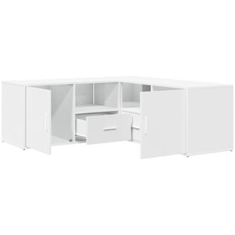 vidaXL Mobile Angolare Bianco 200x40x45 cm in Truciolato - Vidaxl