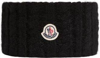 Moncler Moncler Cable Knit Alpaca Blend Headband, Women, Black, Size: One Size