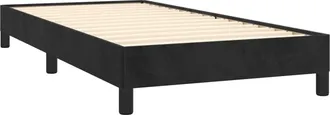 vidaXL Estructura De Cama Sin Colch&oacute;n Terciopelo Negro 90x190 Cm Vidaxl