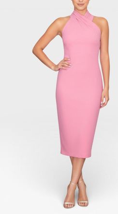 Rachel Roy Harland Crossover Halter Midi Dress
