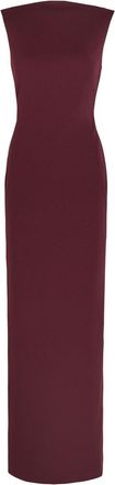 Solace London Imogen Open-back Crepe Maxi Dress - Aubergine - 10 (UK10 / S)