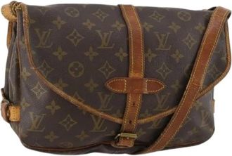 Louis Vuitton Pre-owned Cross Body Bags, female, Brown, Size: ONE SIZE Pre-owned Saumur 30 Shoulder Bag
