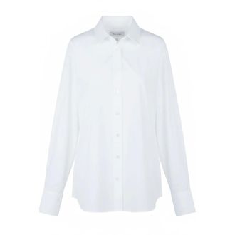 SOLOTRE Shirts, female, White, Size: 2XS Back-Button Shirt
