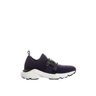 Tod's Mesh and Grosgrain Chain Trainers - female - Tods - Sneakers - Blue - 4 1/2 UK - Shoes