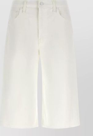 Mother zip twist bermuda shorts belt loops