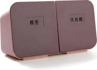 OEM Organizador De Ba&ntilde;o De Pared Para Bastoncillos De Algod&oacute;n - Color Rosa Viol&aacute;ceo