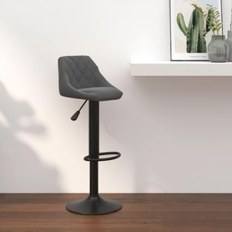 vidaXL Taburete De Cocina De Terciopelo Gris Oscuro Vidaxl