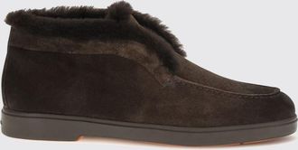 Santoni Stivali al ginocchio in camoscio con interni in shearling