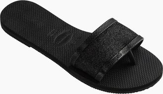 Havaianas Womens Womens Hav. You Angra Glitter Black 35 36 Flip Flops - Size: 3/3.5/4