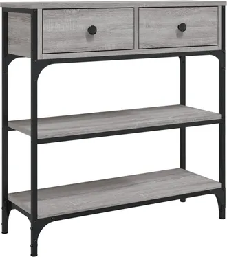 vidaXL Vidaxl - Mesa Consola Madera De Ingenier&iacute;a Gris Sonoma 72,5x25x75 Cm