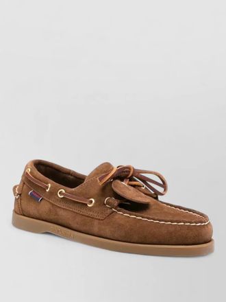 Sebago portland artisan suede boat shoes rubber sole