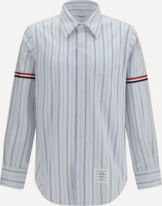 Thom Browne Camicia in popeline gros-grain a righe sottili Man 1