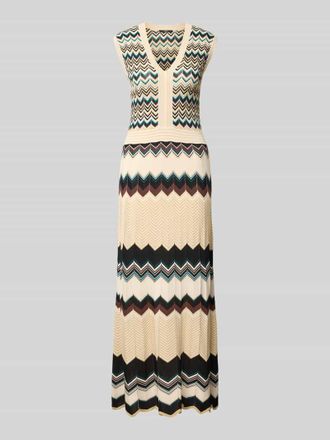 Zero Slim Fit Maxikleid aus Viskose-Mix in Strick-Optik in Hellbraun, Gr&ouml;&szlig;e 34