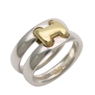 Herm&egrave;s Gold Silver Yellow Gold (18K) Silver 925 Band Ring (Pre-Owned)