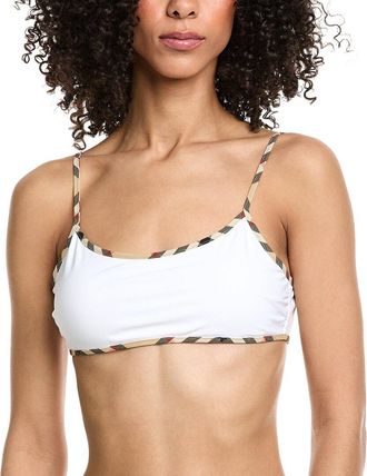 Burberry Check Trim Bikini Top