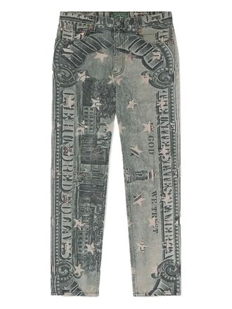 Denim Tears C.R.E.A.M printed jeans - men - Fabric - 32 - Blue
