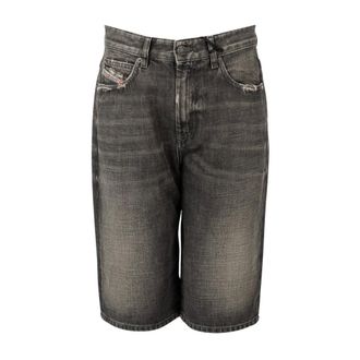 Diesel De-Lily Denim Shorts - Dames - Korte broeken - Grijs - Maat: W29 Denim
