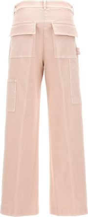 Nude Cotton Cargo Pants - Blush