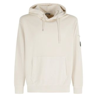 C.P. Company Hoodies, male, Beige, Size: L Lens Hoodie