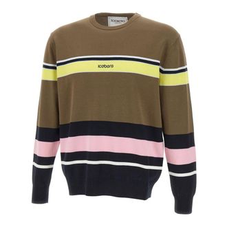 Iceberg Logo-embroidered Jumper - male - Iceberg - Round-neck Knitwear - Multicolor - M - Knitwear