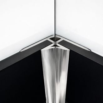 Aurlane Perfil Angular De Aluminio Cromado De 250cm Compatible Wallit Y Stoneit