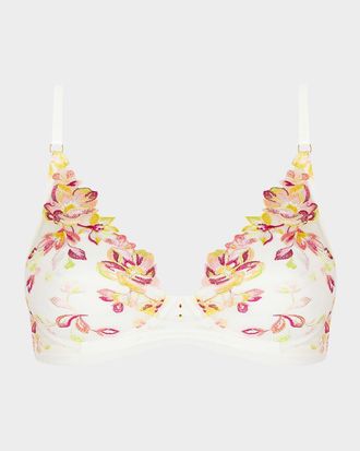 Lise Charmel Folie DEte Floral-Embroidered Tulle Triangle Bra