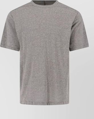 Rick Owens short sleeve round neck heathered seam t-shirt