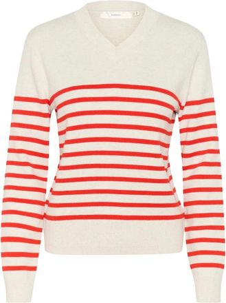 Inwear Wallis V-neck - Dames - V-hals truien - Veelkleurig - L - Katoen - Truien & Vesten